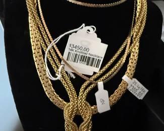 14k Knotted Necklace , Precious metal pricing is subject to change based on market fluctuation.