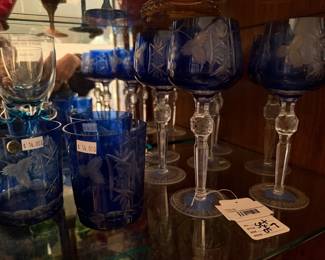 Hortensja Amethyst Stemmed Glasses