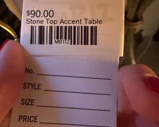 Stone Top Accent Table 