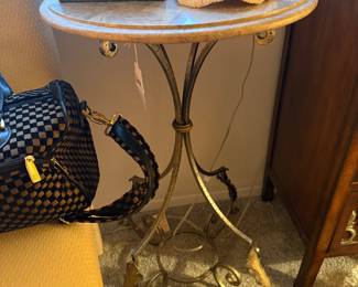 Stone Top Accent Table