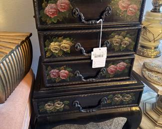 Hand Painted Jewelry Armoire 