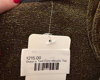Gucci x Tom Ford Metallic Top