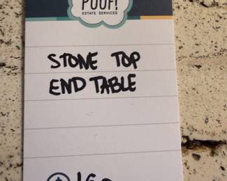 Stone Top End Table 