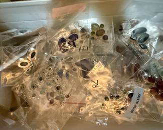 Unmarked Sterling and Stone Earrings, Precious metal pricing is subject to change based on market fluctuation. 