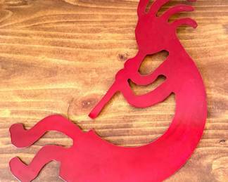 Red Metal Kokopelli Art