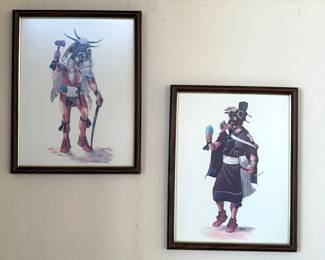 Kachina Lithographs Hopi Artist Hoyesva
