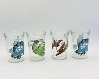 34 Vintage1988WelchsDinosaurJellyJarGlasses