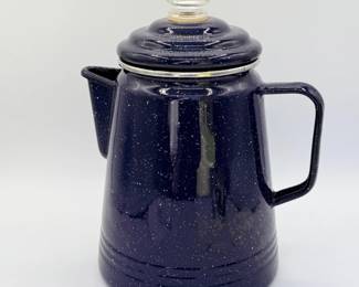2 ColemanBlueEnamelwareCoffeePercolator