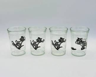 47 Vintage1990sWelchsJellyJarTomJerryGlasses