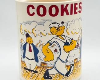 26 Vintage1965McCoyPotteryPopeyetheSailorManCookieJar