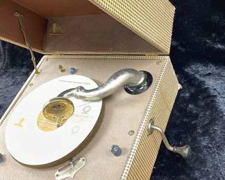 Portophonic Victrola Hand Crank Portable Record Player
