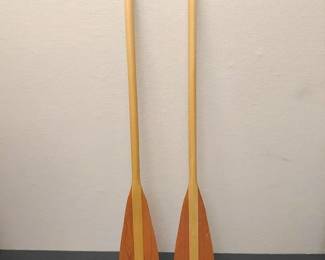 Set of 2 Bending Branches Wooden Canoe Paddles