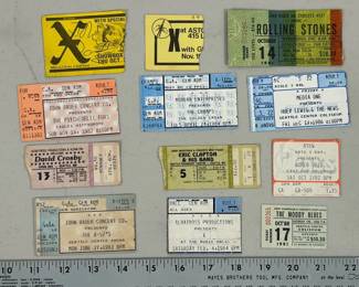 1980s Concert Ticket Stubs