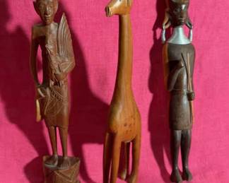 Hand Carved African Sculptures And Letter Opener
