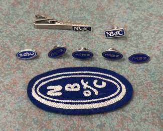NBofC, National Bank of Commerce Lapel Pins, Tie Clip, Patch