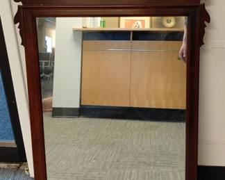 Walnut Scroll Mirror