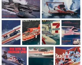 Hydroplane Posters Lot 2 of 30 Posters