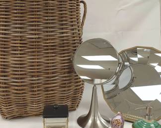 Bathroom Basics Hamper, Soap Dispenser And More