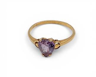 14k Gold w/Amethyst