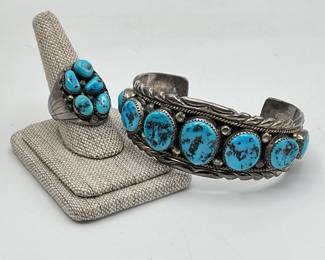 Henry Roanhorse Navajo Sterling Silver w/Turquoise