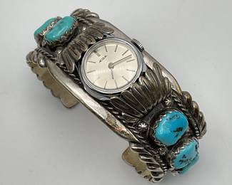 L.T. Chee Navajo Sterling Silver Turquoise
