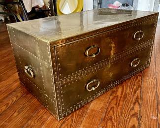 VINTAGE BRASS TRUNK
