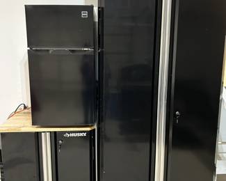 Husky Garage Storage Cabinets and Mini Frig