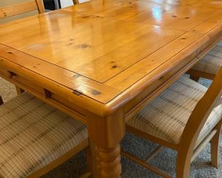 Ashley Pine Dining Table and 6 Chairs