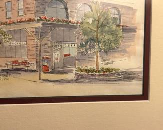 J. Lubker Water Color Old Market