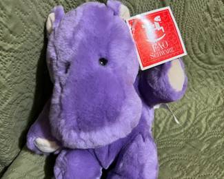 FAO Schwartz purple hippo