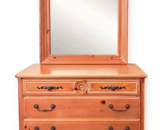 National Mt. Airy Wooden Dresser Mirror