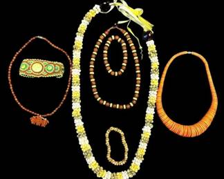 Wood Shell Beaded Necklaces And Bracelets