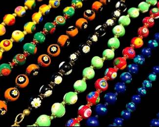 Venetian Style Glass Beaded Bracelets