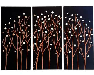 3Panel Tree Wall Art Piece