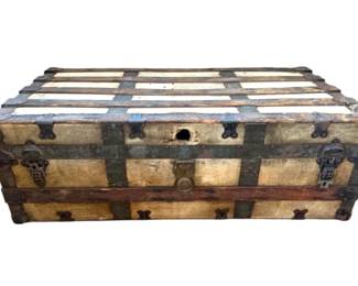 Antique Steamer Trunk by A.E. Meek Trunk Bag Co.