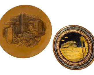 Pittsburgh Bronze Handmade Plate Parthenon Plate From Greece