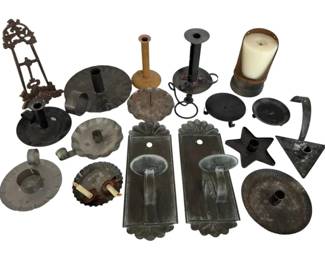 Primitive Metal Candle Holders