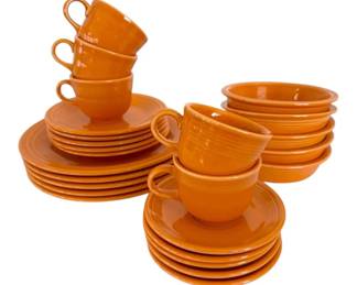 Fiestaware Tangerine Orange Dish Set