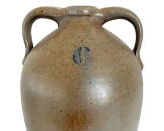 Antique 6Gallon Stoneware Jug, DoubleHandled
