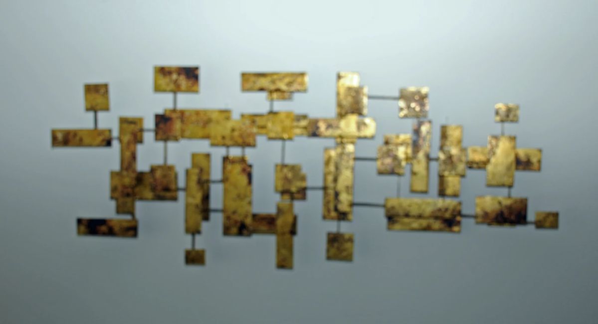 Vintage MCM Peter Pepper Products Geometric Metal Wall Sculpture 1960's