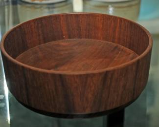 SIGNED TEAK BOWL