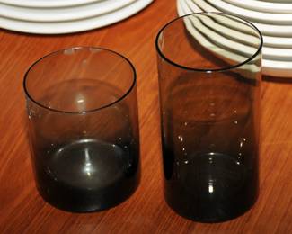 Smoke Scandinavian Old Fashioned Glass Tumblers