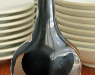 Sven Palmqvist blue sommerso glass vase Orrefors 1950s