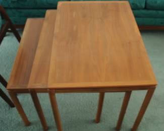 Mid Century Dux Teak Nesting Tables