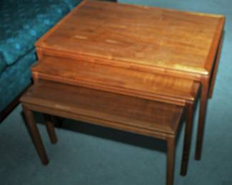 Mid Century Dux Teak Nesting Tables