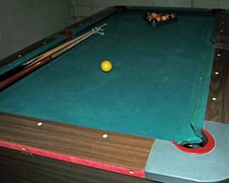 COIN OPERATED POOL TABLE IN BASEMENT [YOU MOVE]