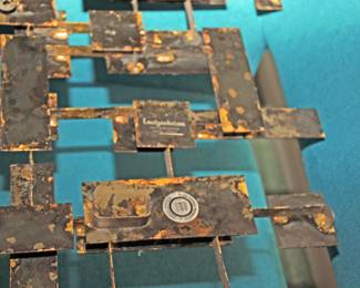 Vintage MCM Peter Pepper Products Geometric Metal Wall Sculpture 1960's