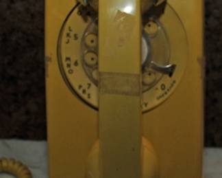 VTG 1973 Stromberg Carlson Rotary Wall Phone Mustard Yellow