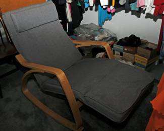 Danish Modern Alvar Aalto Style Cantilevered Rocking Lounge Chair