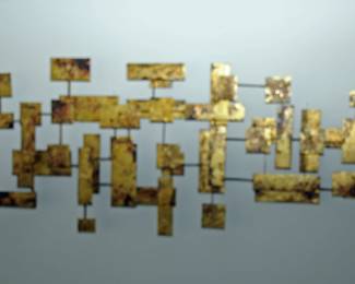 Vintage MCM Peter Pepper Products Geometric Metal Wall Sculpture 1960's